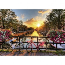Puzzle Biciclete in Amsterdam, 1000 piese Ravensburger